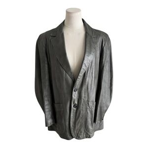 SCULLY Leather‎ Jacket Mens Size 42 Gray Vintage Pockets Western Rodeo Date